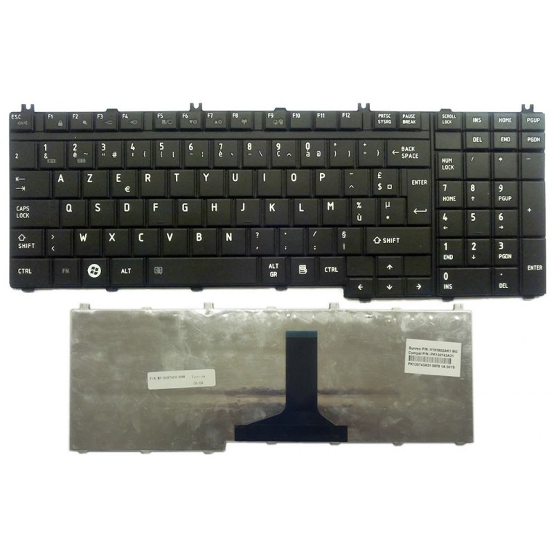 clavier toshiba satellite pro p200 p300 x200