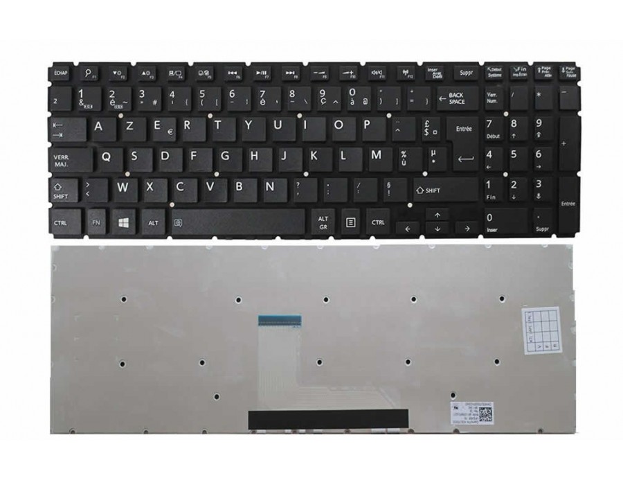 clavier toshiba satellite p50t-c series mp-13r86f0-9201