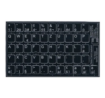 Touches Autocollantes Clavier QWERTZ Suisse