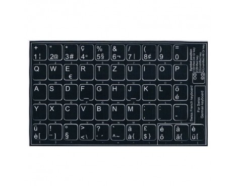 Touches Autocollantes Clavier QWERTZ Suisse