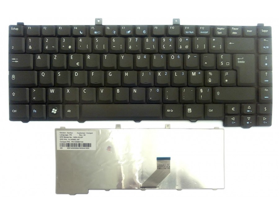 clavier acer aspire as5930 series nsk-h390f