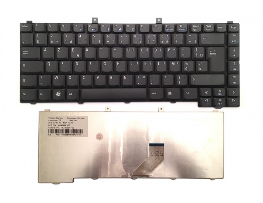 clavier acer aspire 1640 series nsk-h3j0f
